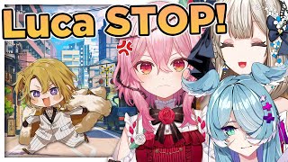 Luca being a menace to Niji Girls in Japan