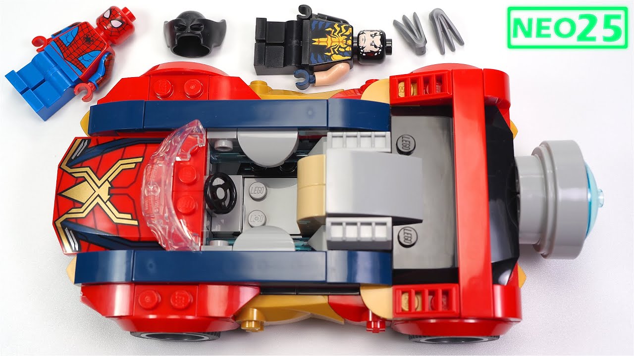 LEGO Spider-Man Car vs. Venomized Wolverine Set | LEGO 76336 |  LEGO Speed Build Review