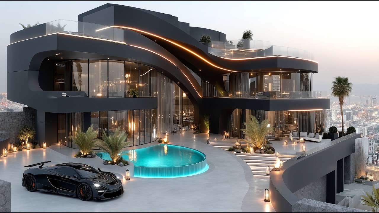Inside a $200M Futuristic Billionaire Mega Mansion | Ultimate Luxury Tour