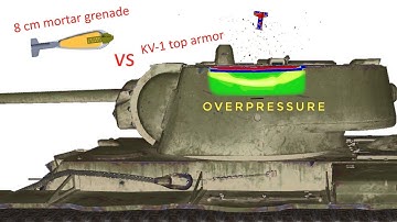 8cm Mortar Grenade vs KV-1 Top Armor | Overpressure | Explosion Blast