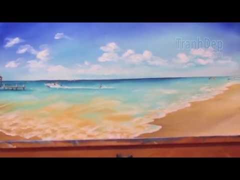 Video Hướng dẫn vẽ tranh phong cảnh biển tuyệt đẹp - youtube