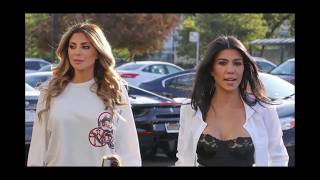 Kourtney Kardashian’s Breasts Nearly Fall Out Of Black Lace Bra & Unbuttoned Shirt During Outing