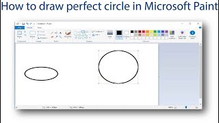 HOW TO DRAW PERFECT CIRCLE IN MICROSOFT PAINT