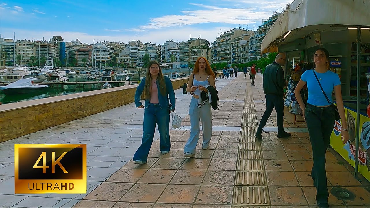 Relaxing Scooter Ride at Zea Marina Piraeus | Calm Greece Sea Ambience 🛴🌊