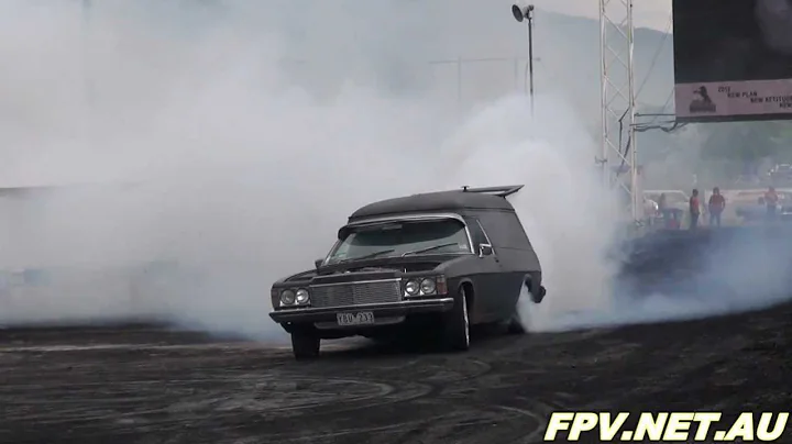 JUSTIN WEBB V8 HX PANEL VAN BURNOUT AT SUMMERNATS 25 - 4TH PLACE