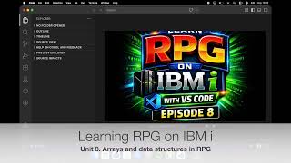 Learn RPG on IBM i with VSCode. Arrays & Data Structures Explained (Beginner Guide)