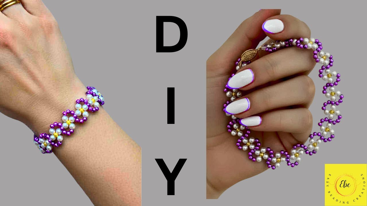 Handmade beaded bracelet tutorial for beginners. - YouTube