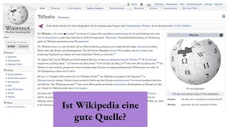 Ist Wikipedia eine gute Quelle?
