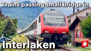 Beautiful SBB train and Aare river views in Switzerlands mountain paradise Interlaken | 🇨🇭 Schweiz