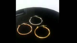 es8405ツイストステンレスフープピアス