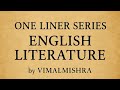 English Literature in One Line | TGT/PGT/NET Special