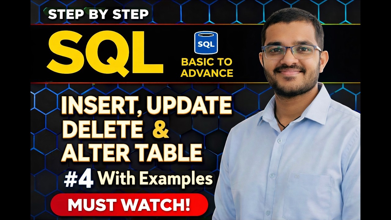 SQL INSERT, UPDATE, DELETE & ALTER TABLE | SQL Tutorial for Beginners ...