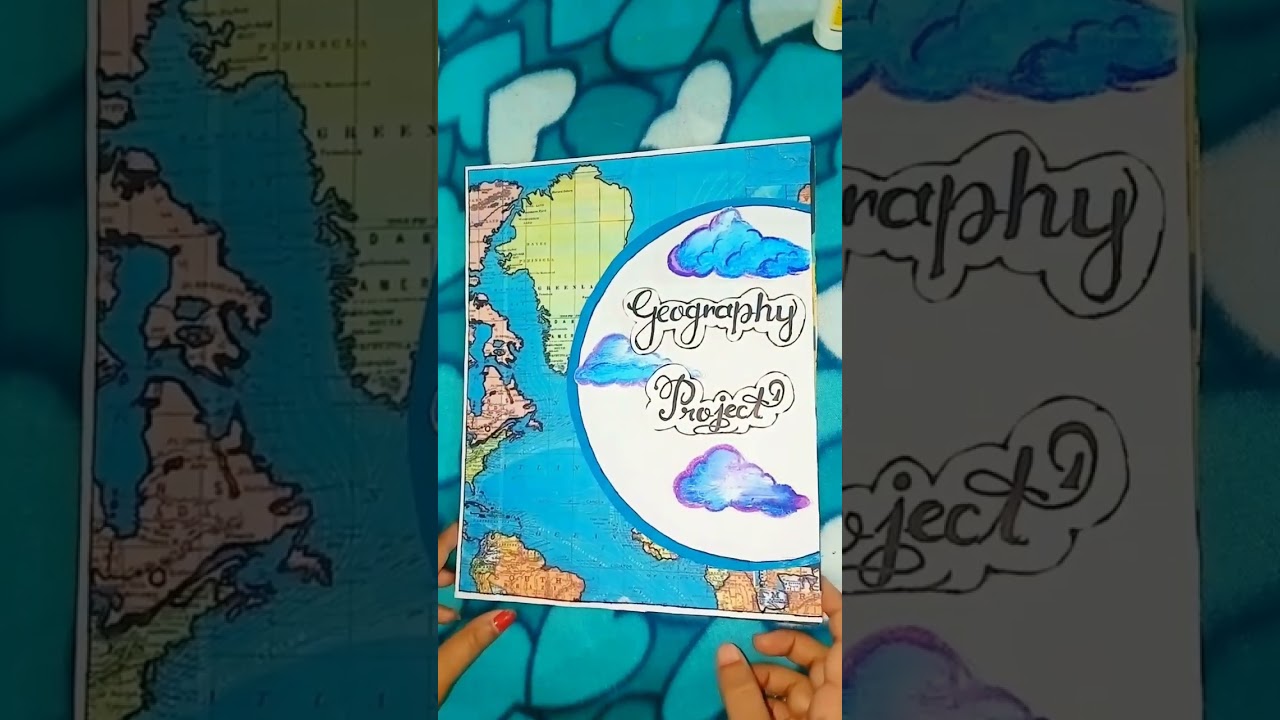 Geography project file craft (Front cover craft) #shorts #shortvideo #viral #craft