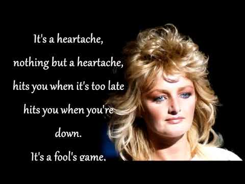 BONIE TYLER - ITS A HEARTACHE -LYRICS