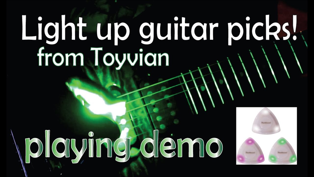 Light Up Guitar Pick Demo // (Toyvian Light Up Picks)