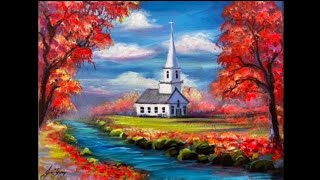 How To Paint CHURCH IN FALL 🍂🍁Acrylic Painting Tutorial