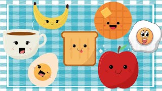 Baby Sensory Breakfast Time for Babies - High Contrast Animation - Baby Sensory Video Happy Toddlers