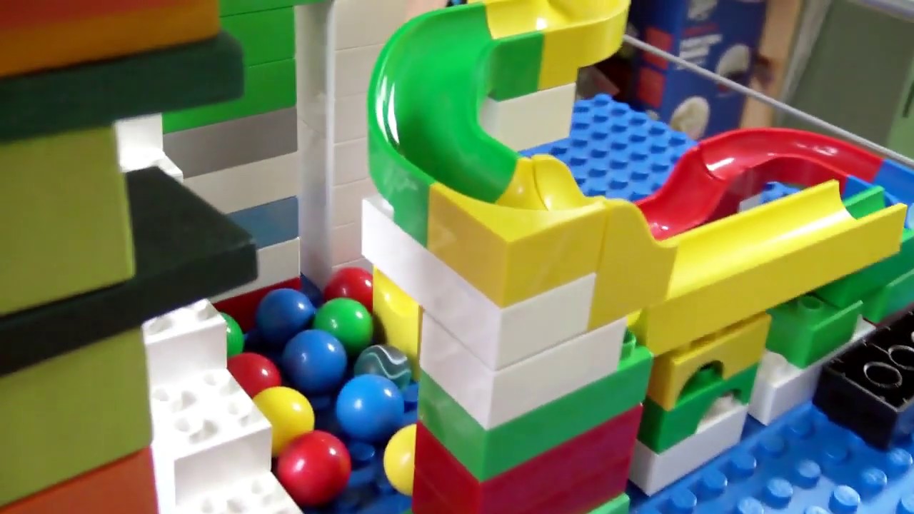 RIDICULOUS Hubelino Marble Run Kugelbahn on a rack MULTILEVEL Run Video