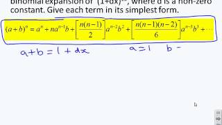 Revision of A level binomial expansions - questions and answers 4