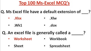 Top 50 MS Excel MCQ Question and Answer | Ms Office | Microsoft Office