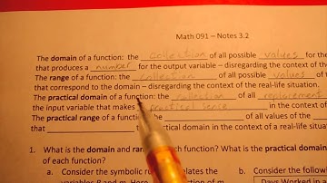 3.2 Video (1a & b) - Definition of Practical Domain & Practical Range