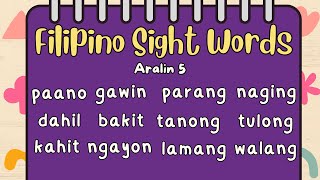 Lesson 5 / Filipino Sight Words / Practice Reading / Mga Karaniwang Salita