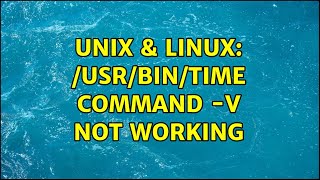 Famous Unix & Linux: /usr/bin/time command -v not working Profile