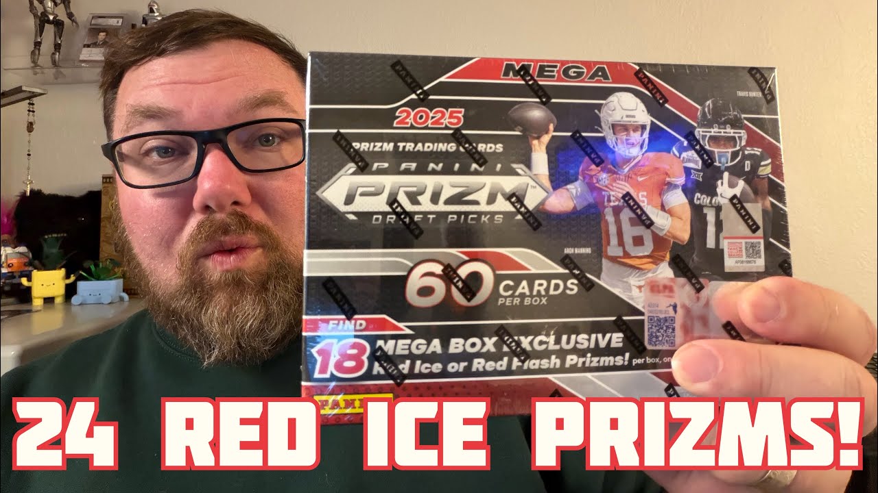 Mega Box Madness – 24 Red Ice Prizms in 2025 Prizm Draft Picks!