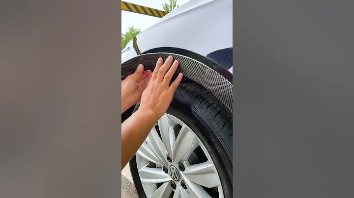 Car Rubber Stickers Carbon Fiber Door Sill Protector #shorts