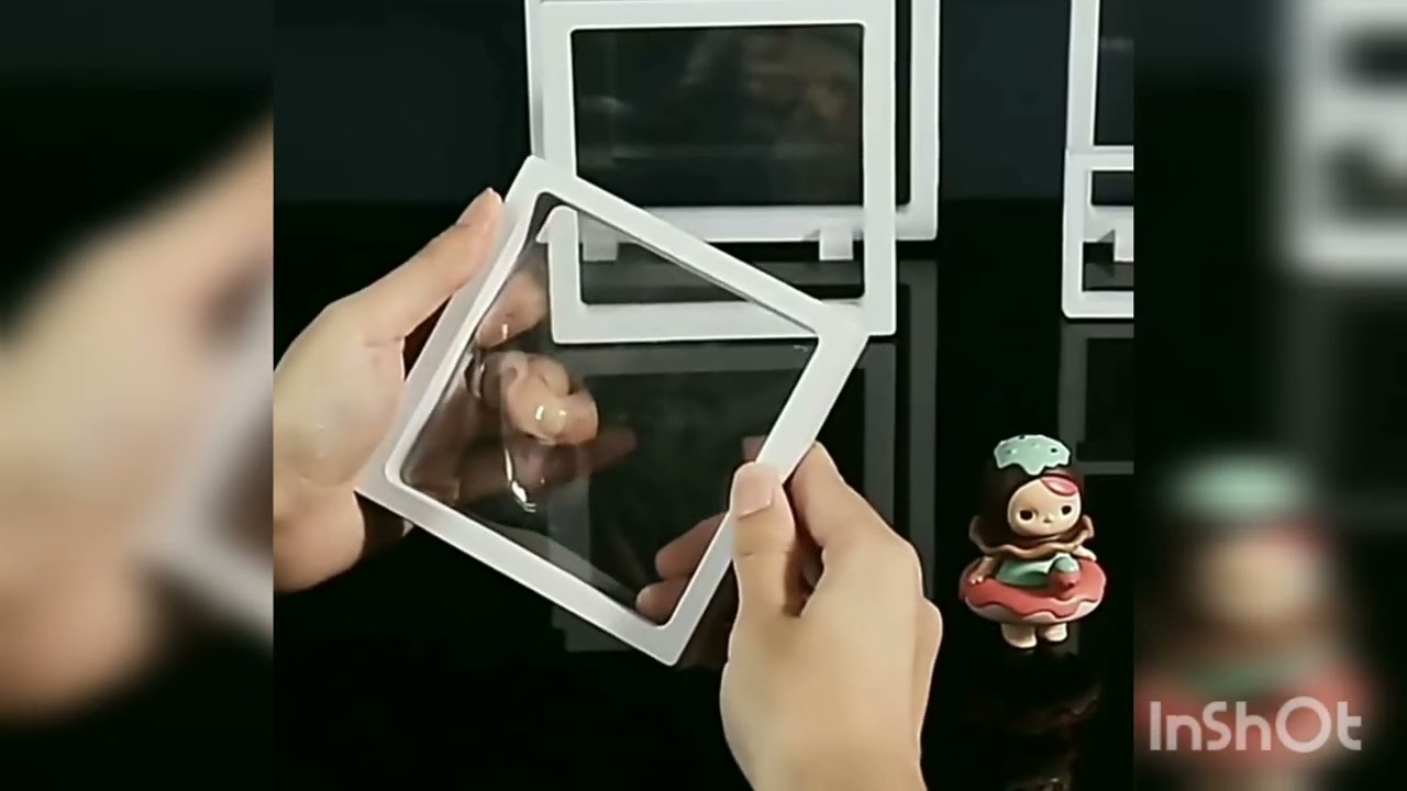 3d PE Film Suspension Floating Frame Display Case Stand Gift Transport Jewelry Storage Box Packaging