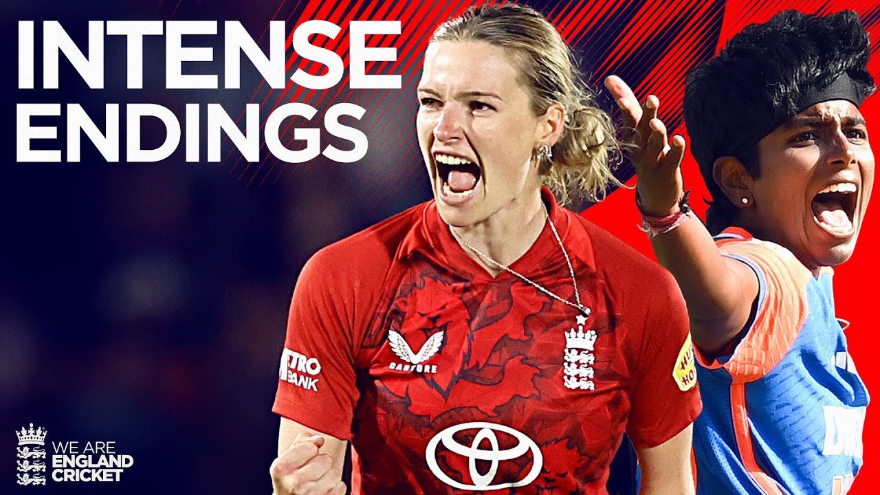 🍿 DRAMATIC T20 Endings | England Women v India