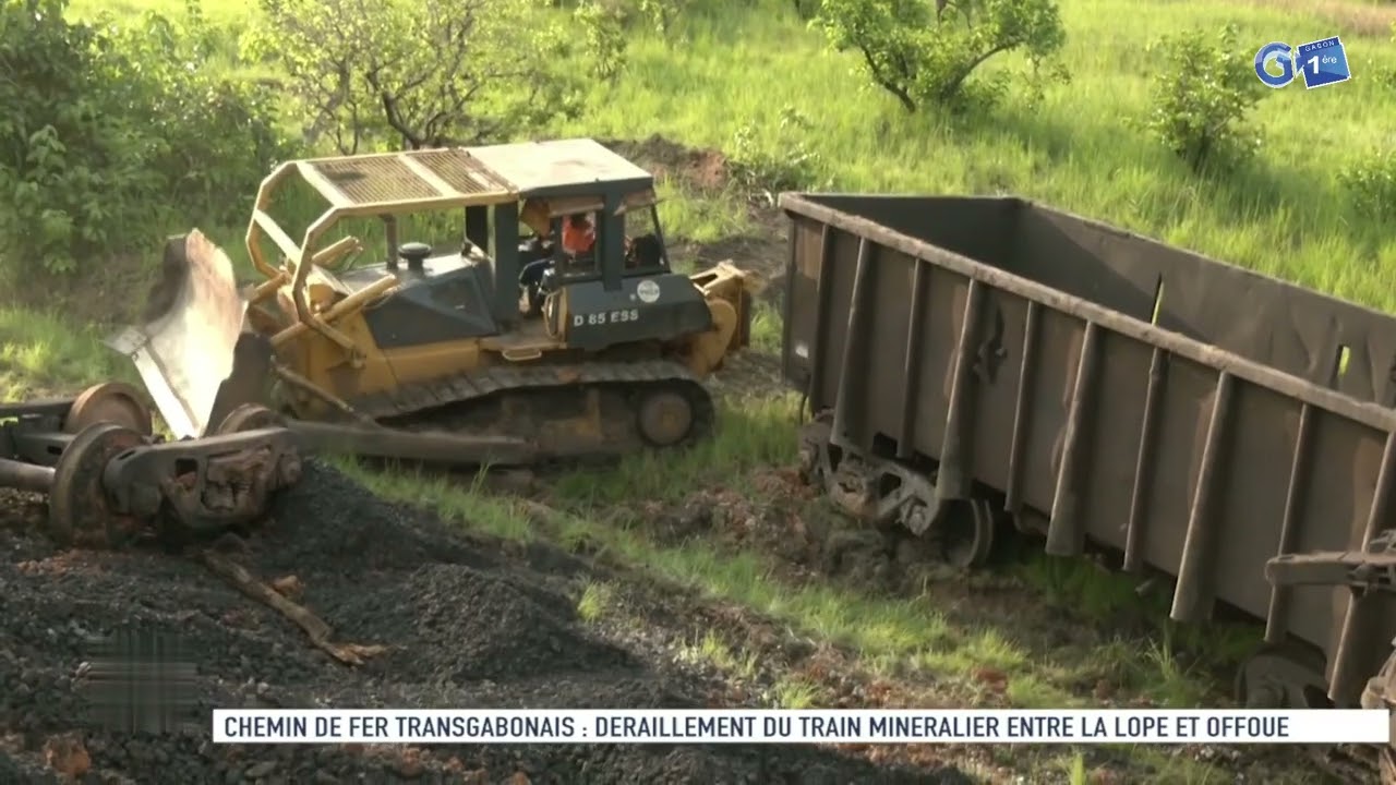 Chemin de fer Transgabonais: déraillement du train minéralier entre la Lopé et Offoué.