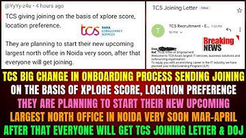 TCS Onboarding Process Big Change, Joining Criteria | IPA Score | Xplore Point | Location Preference