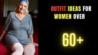 Natural older women OVER 60 👗 Fashion tips review| Mature Women Over 60 in modern mini dress 🥻