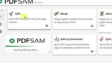 How to merge and split pdf files using pdfsam