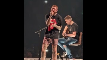 Thumbnail of post malone London o2 7th of May Stay, with fan #music #postmalone #postmalonefans #stay #fan