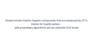 Measuring Indoor Air Quality (IAQ) and Estimating CO2 Levels with Advanced TVOC Sensors by IDT