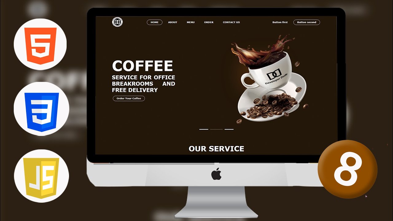 Part 8: Learn How to Build a Coffee Website with HTML, CSS & JS ...