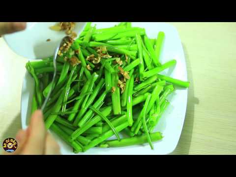 Cách làm rau muống xào tỏi xanh ngon như nhà hàng | Mua đặc sản 3 miền
