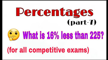 Percentages #part-7# by G.S.Rama Lakshmi.