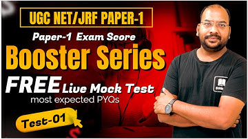 FREE Mock Test Score Booster Series | UGC NET JRF PAPER-1 | By Doctor Mukesh Goyal