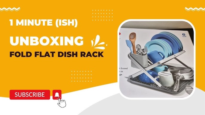 OXO Good Grips Aluminum Fold Flat Dish Rack with Non-Slip Feet on Food52