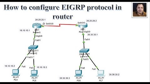 How to configure Eigrp protocol in router|| CCNA video.