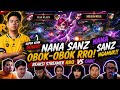 NANA DI TANGAN SANZ TERLALU GILA|reaction streamer RRQ HOSHI VS ONIC ID