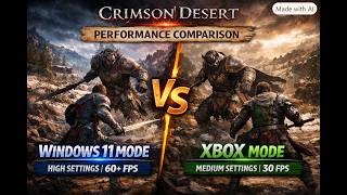Crimson Desert Performance Comparison between Win11 and the new Xbox Mode added to windows #gaming