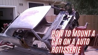 How to mount a car on a auto Rotisserie