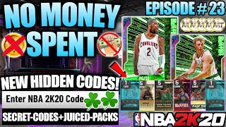 NBA 2K20 NO MONEY SPENT #23 - 3 NEW HIDDEN LOCKER CODES + JUICED FREE PACKS PACK OPENING IN MYTEAM