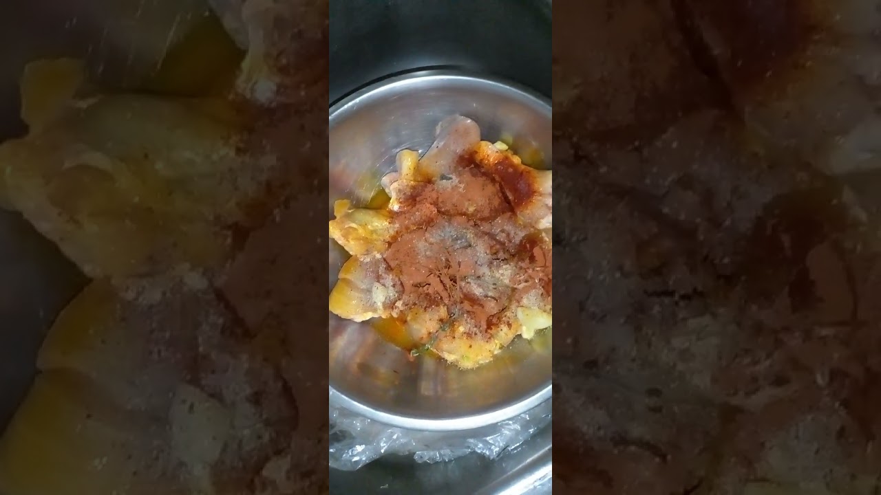 Aunty Clair's Brown Stew Cow Foot and Fried Chicken Marinating For Sunday Dinner 