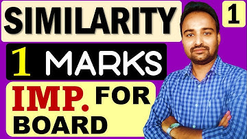 SSC Class 10 | SIMILARITY | 1 Marks Questions | Part 1