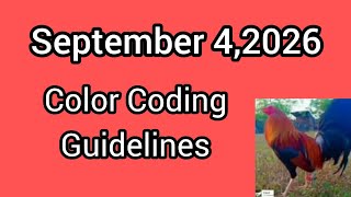 September 4,2026 Color Coding Guidelines 